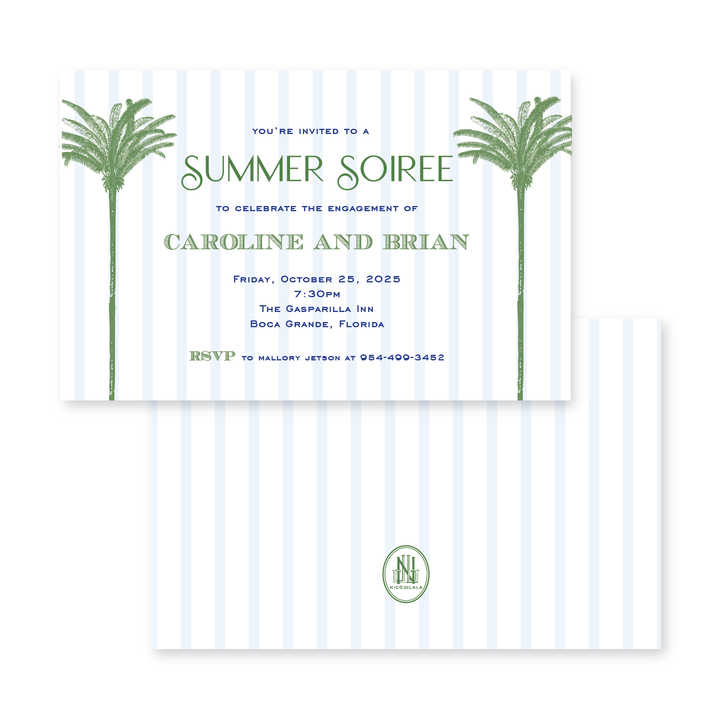 Preppy Palms Invitations