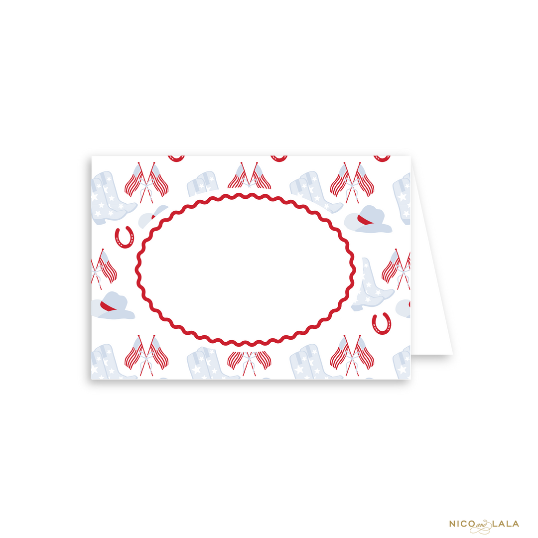 Rodeo Birthday Food Cards