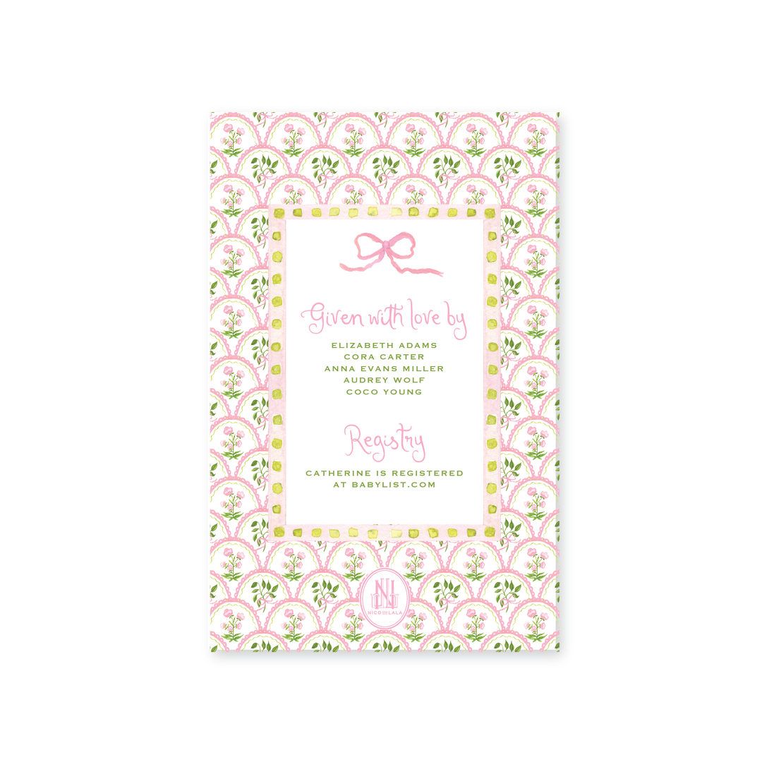 Watercolor Bow Invitations, Pink