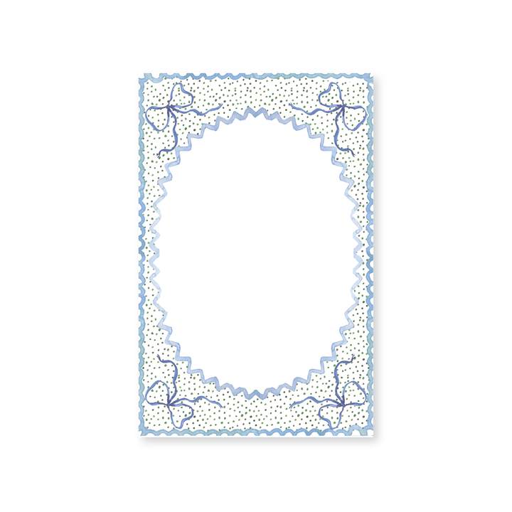 Watercolor Bow Invitations, Blue