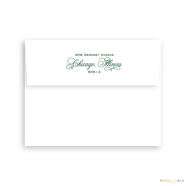 Wonder and Delight Christmas Card Return Address Printing