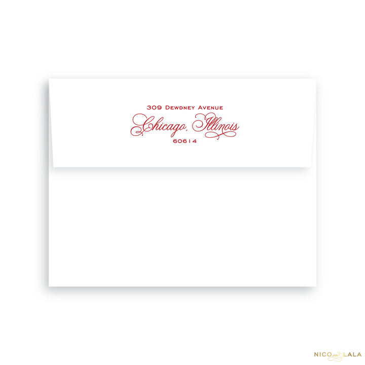Wonder and Delight Christmas Card Return Address Printing