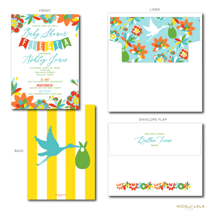 Fiesta Baby Shower Invitations