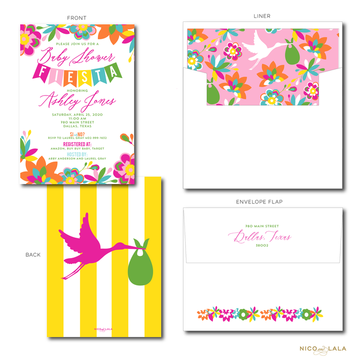 Fiesta Baby Shower Invitations