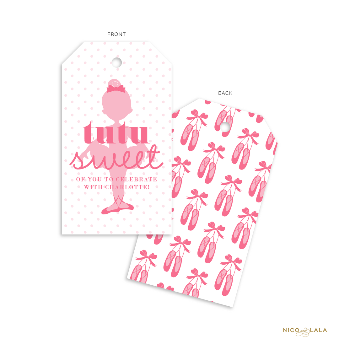 Ballerina Birthday Favor Tags