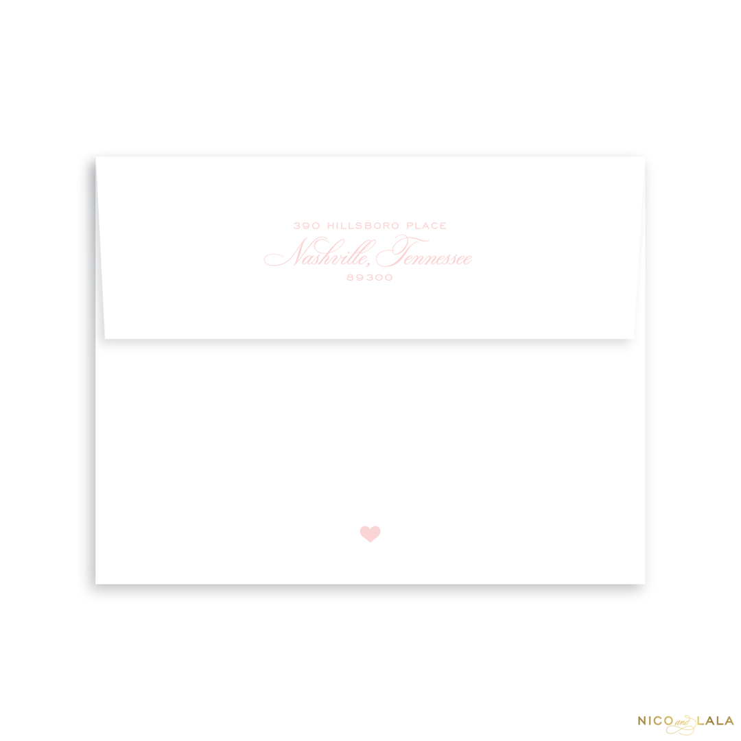 Bow Birth Announcement Return Address Printing