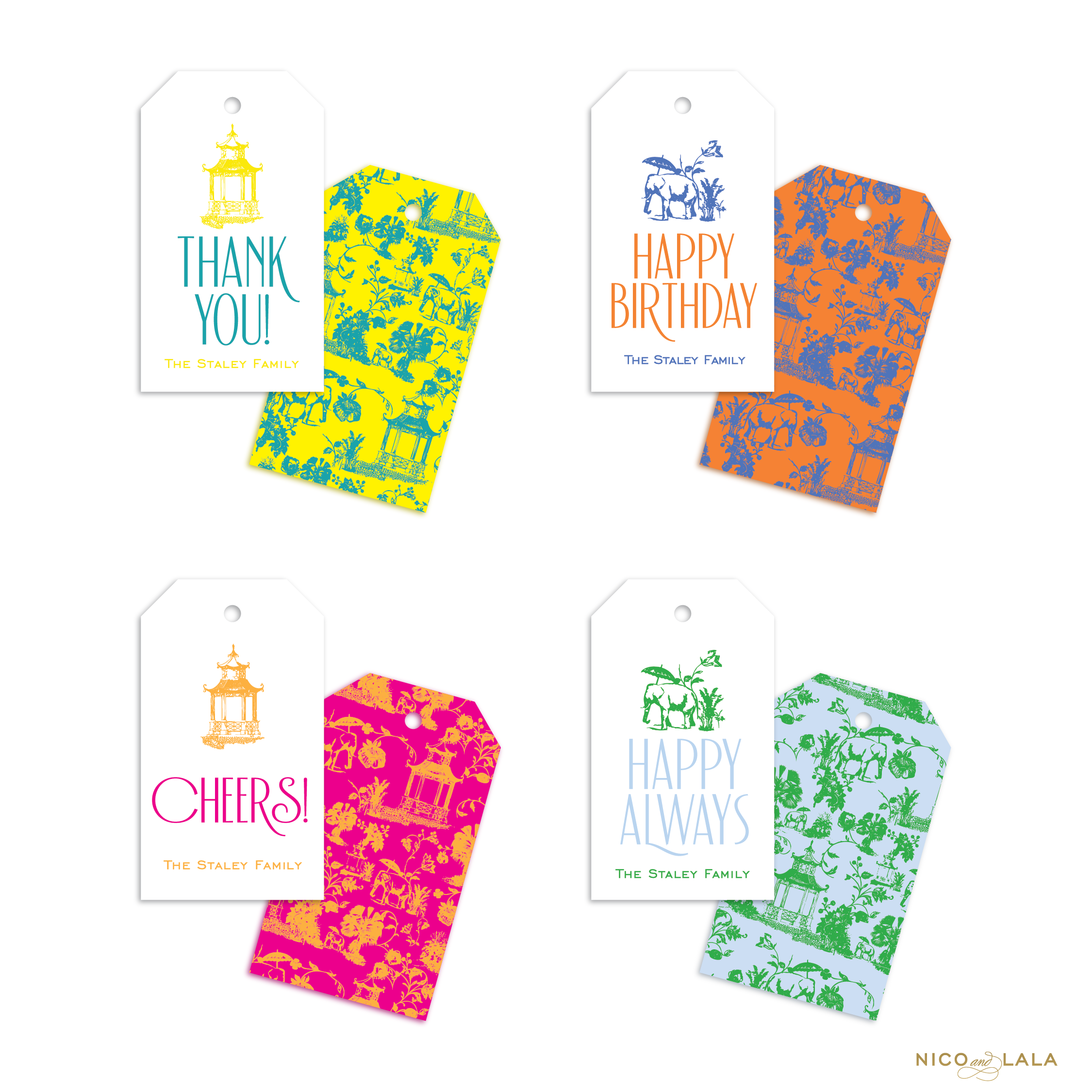Chinoiserie Gift Tag Set