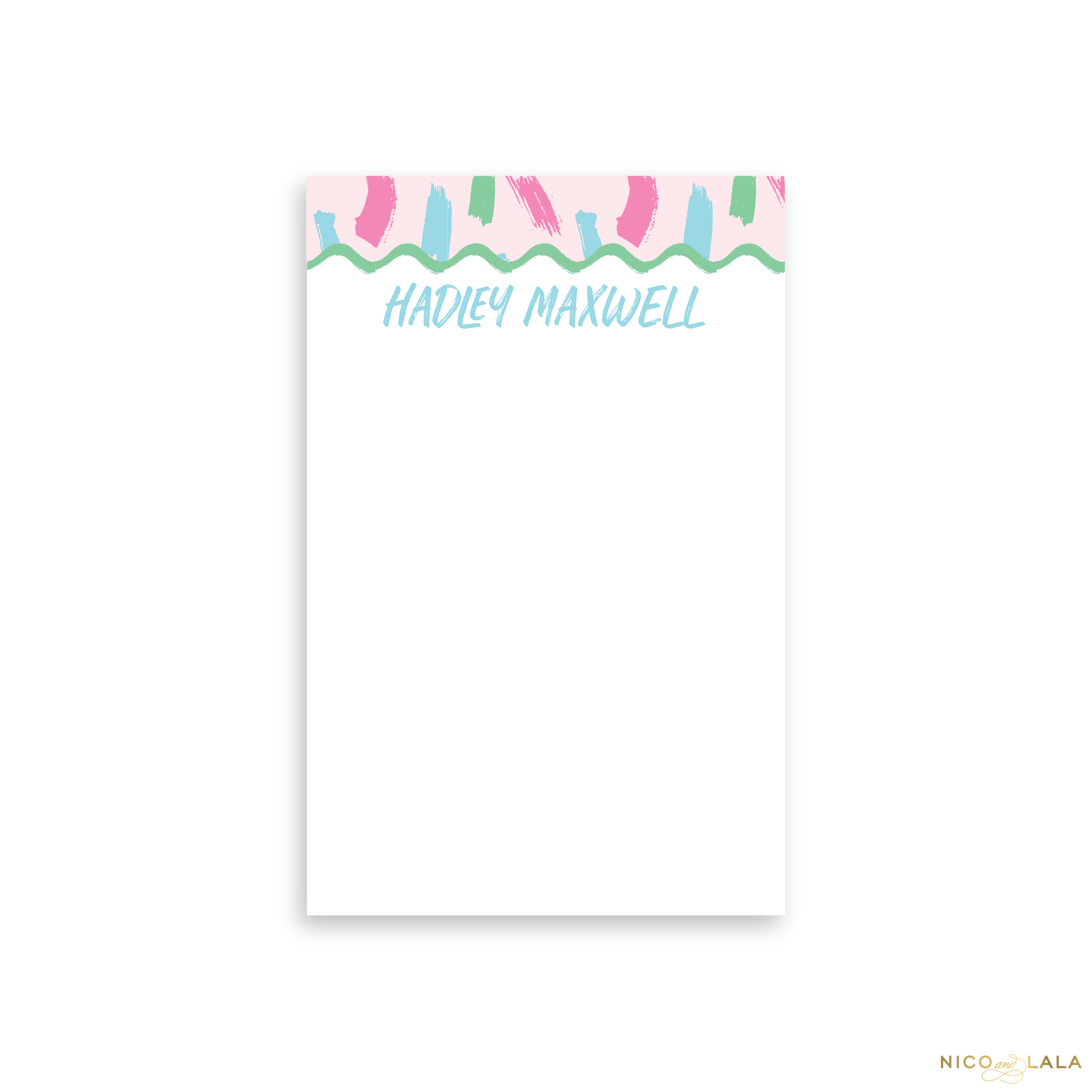 Pink Brush Stroke Notepad