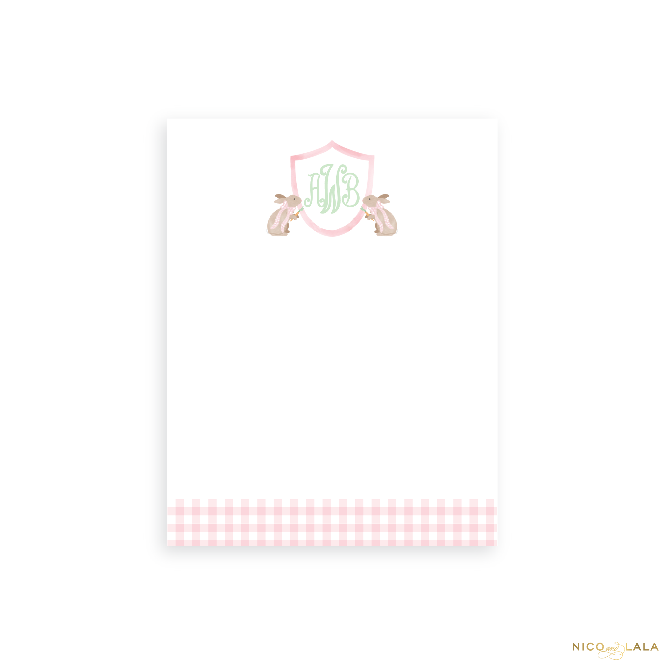 Petite Bunny Notepad, Pink