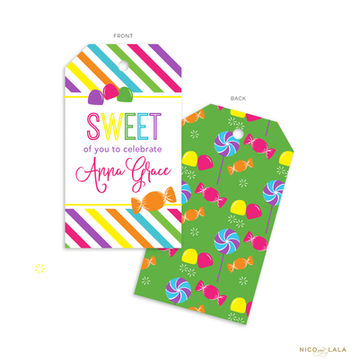 Candy Land Birthday Favor Tags