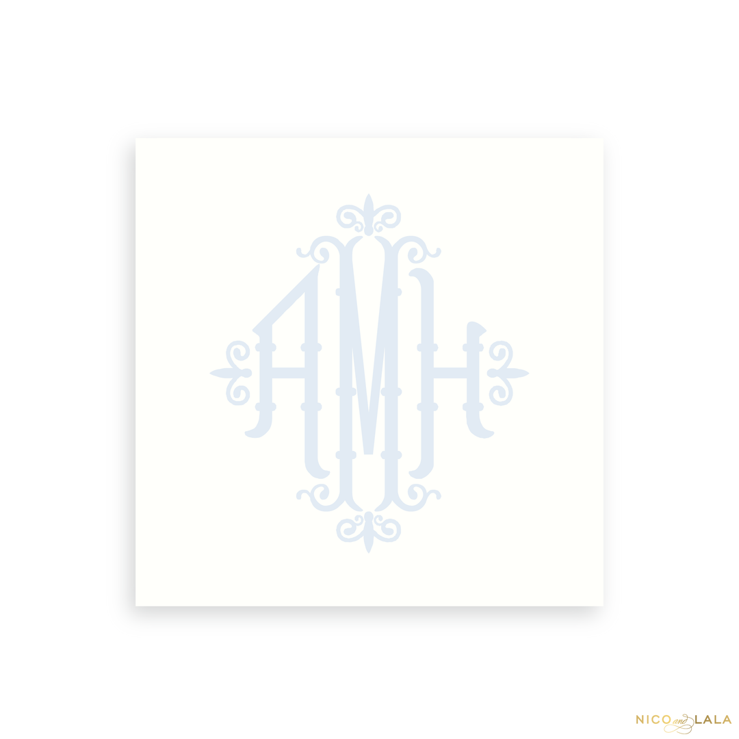 Charleston Monogram Notepad, 8 x 8