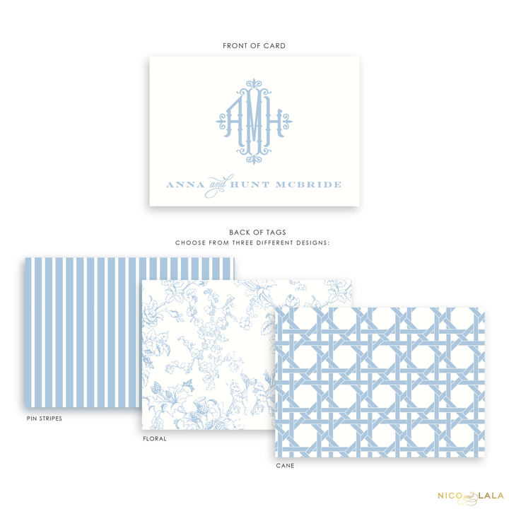 Charleston Monogram Calling Cards