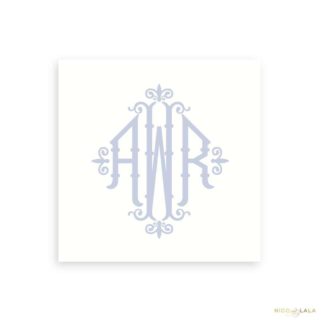 Charleston Monogram Notepad, 8 x 8