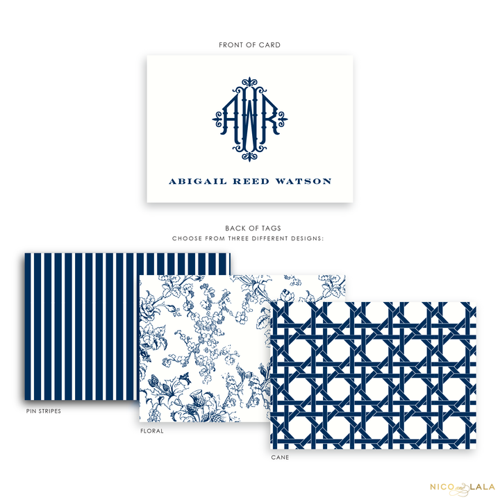 Charleston Monogram Calling Cards