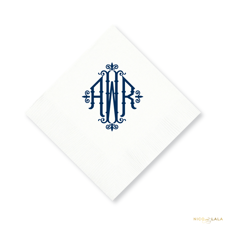 Charleston Monogram Cocktail Napkins