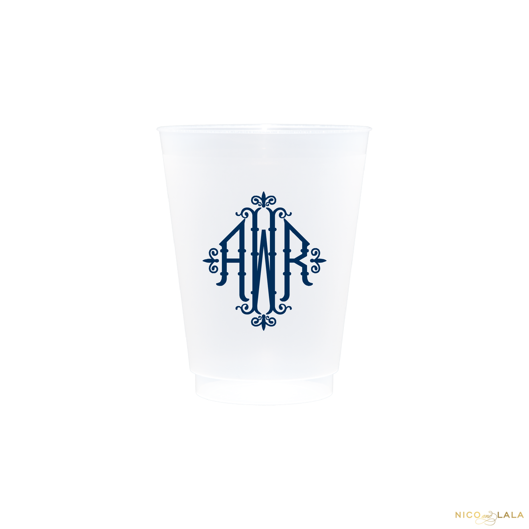 Charleston Monogram Shatterproof Cups