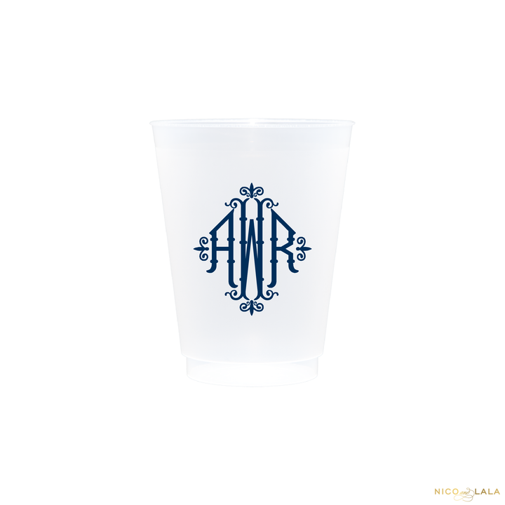 Charleston Monogram Shatterproof Cups