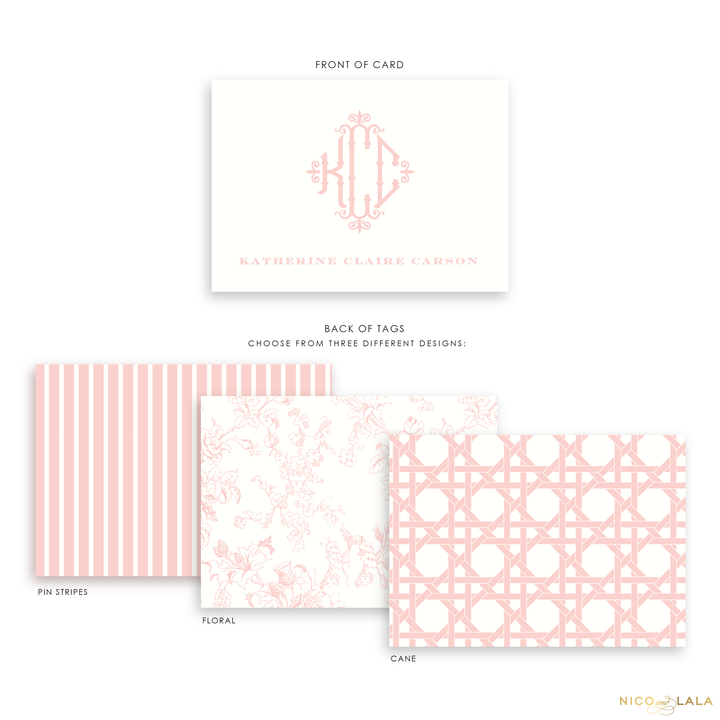 Charleston Monogram Calling Cards