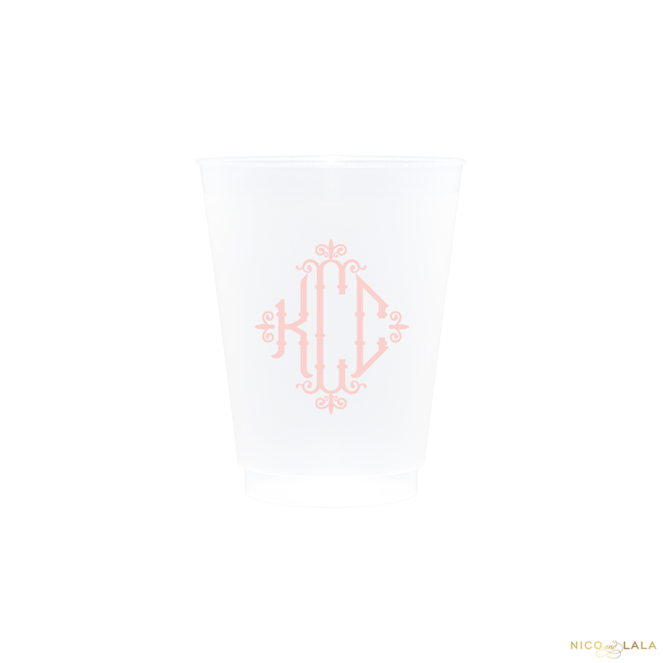 Charleston Monogram Shatterproof Cups
