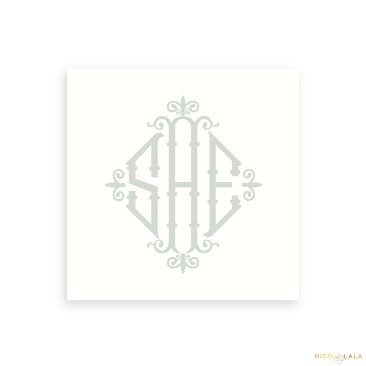 Charleston Monogram Notepad, 8 x 8