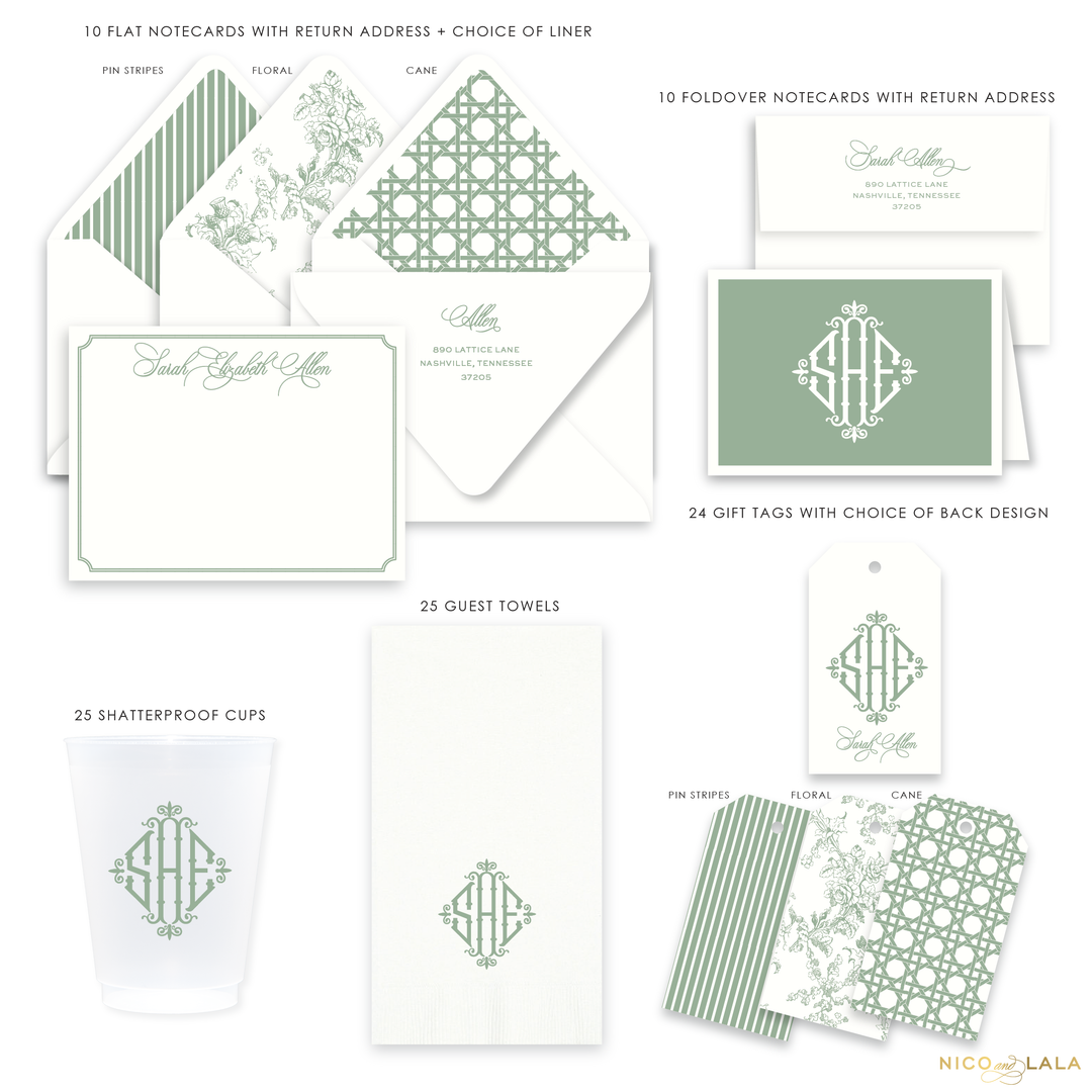 Charleston Monogram Gift Set