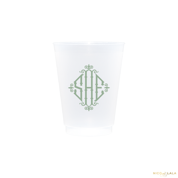 Charleston Monogram Shatterproof Cups