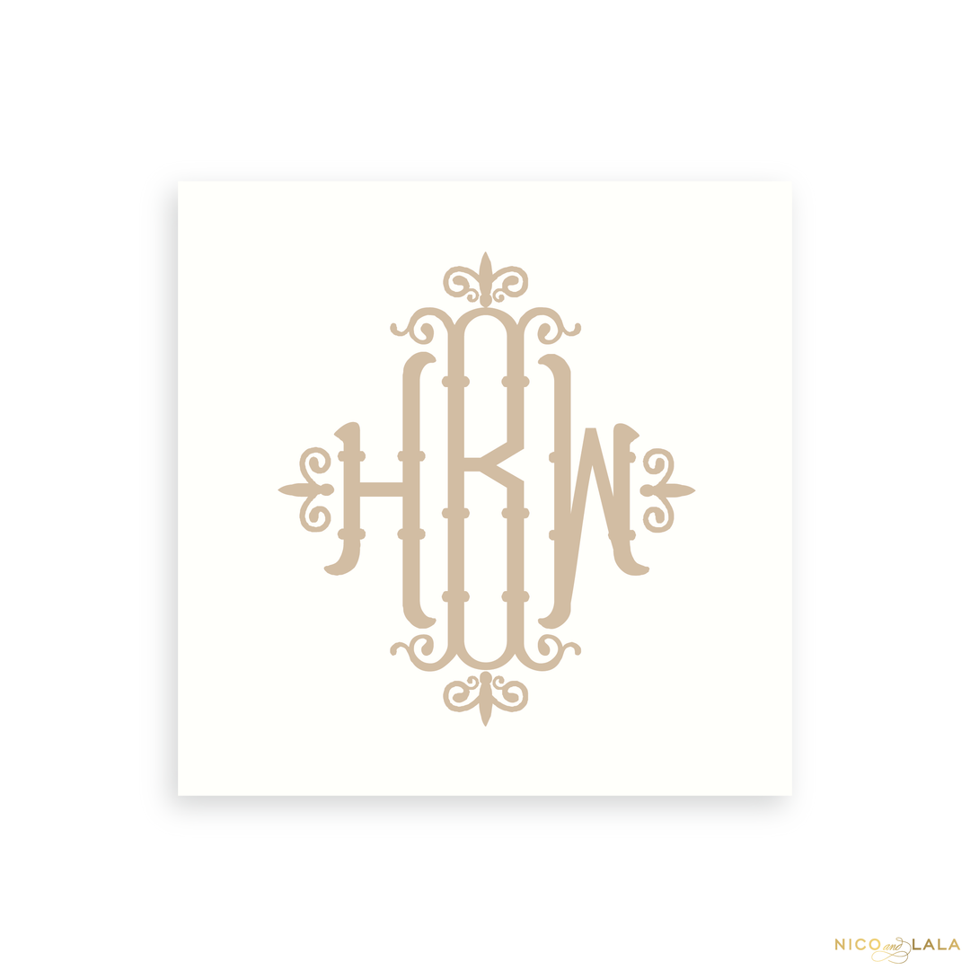 Charleston Monogram Notepad, 8 x 8