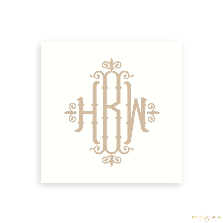 Charleston Monogram Notepad, 8 x 8