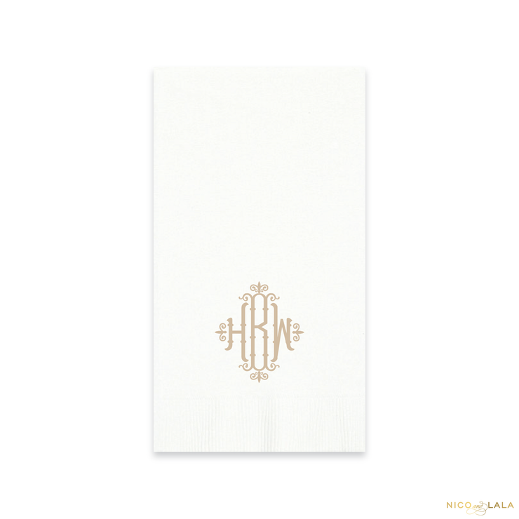 Charleston Monogram Guest Towels