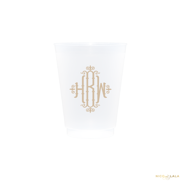 Charleston Monogram Shatterproof Cups