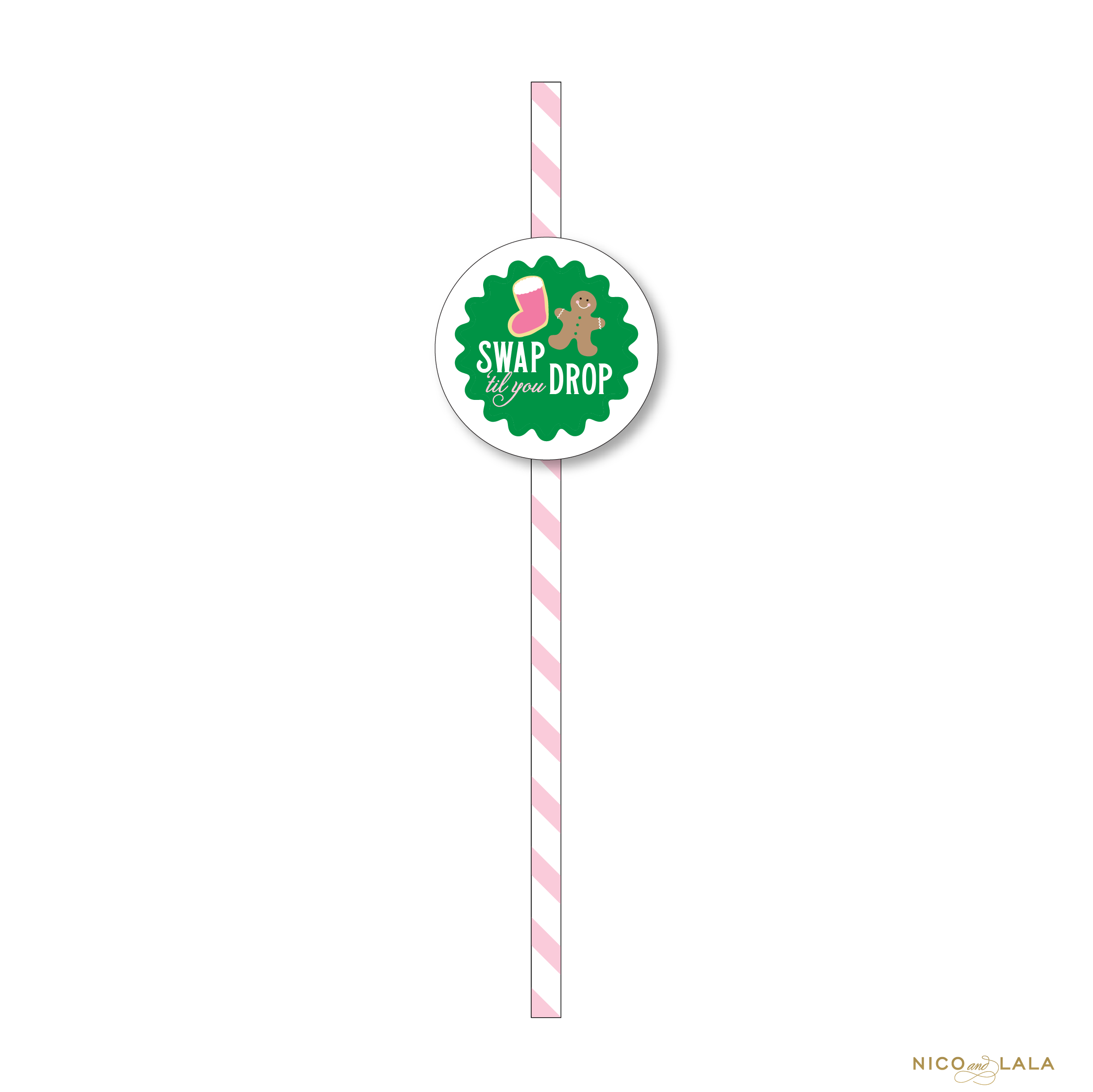 CHRISTMAS STRAWS WITH TAGS