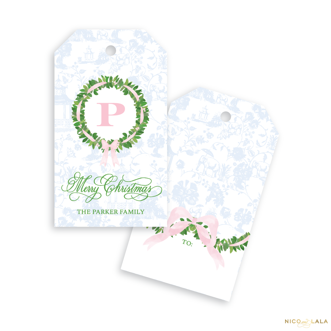 Christmas Toile Christmas Gift Tags