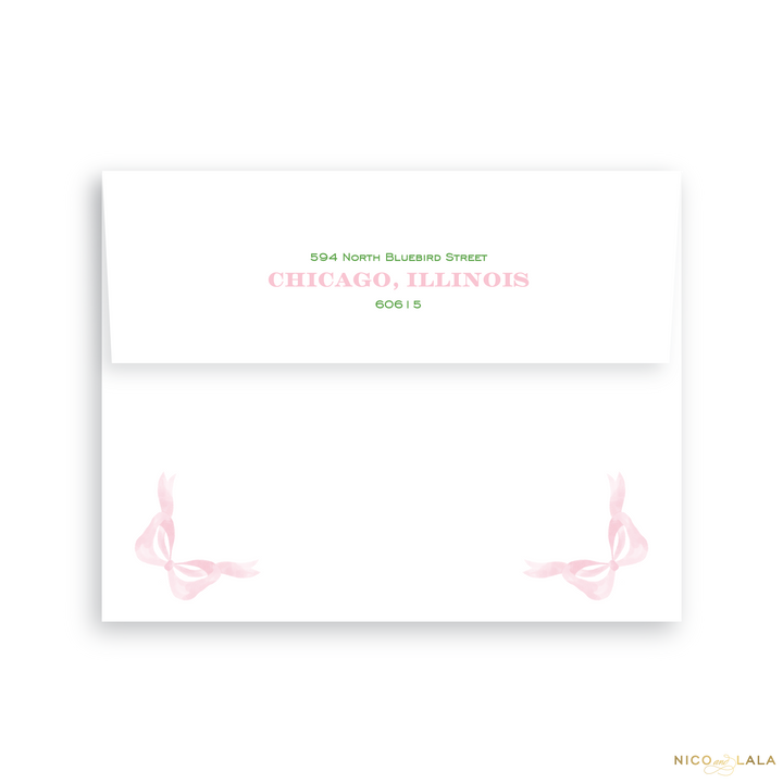 Christmas Toile Christmas Card Return Address Printing