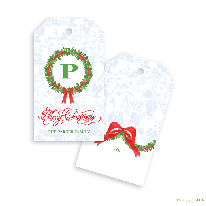 Christmas Toile Christmas Gift Tags