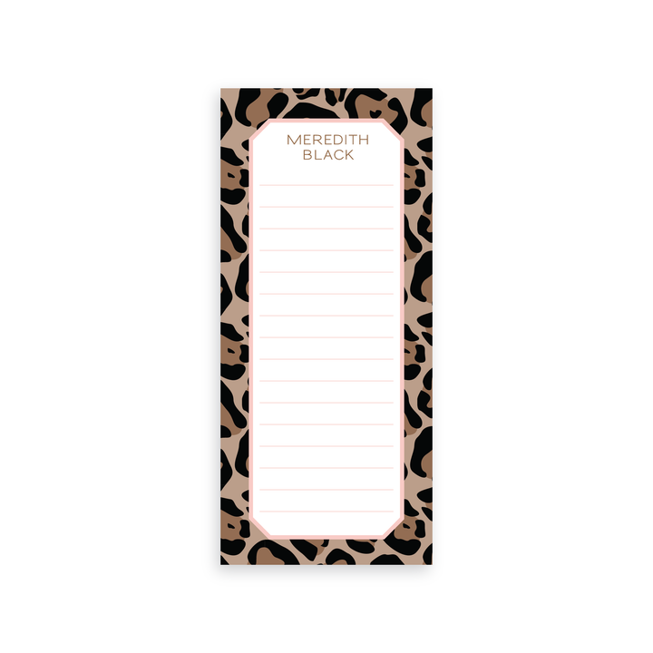 Classic Leopard Skinny Notepad