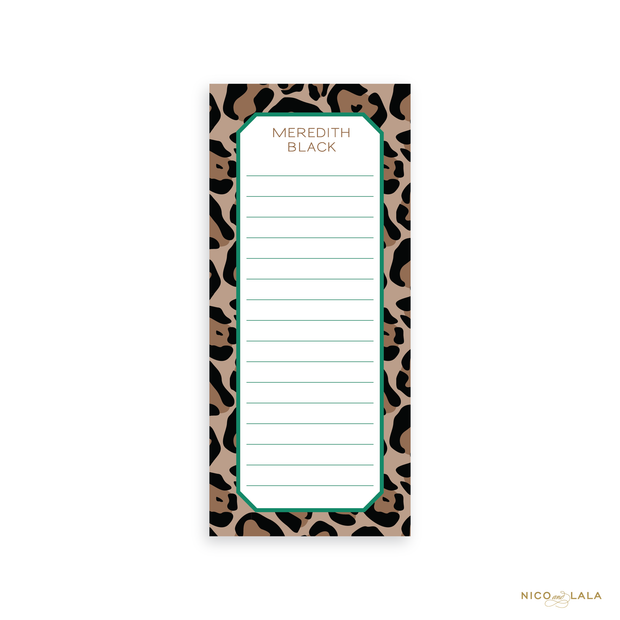 Classic Leopard Skinny Notepad