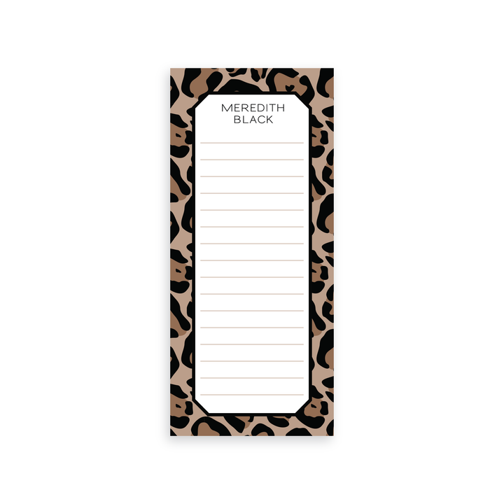 Classic Leopard Skinny Notepad