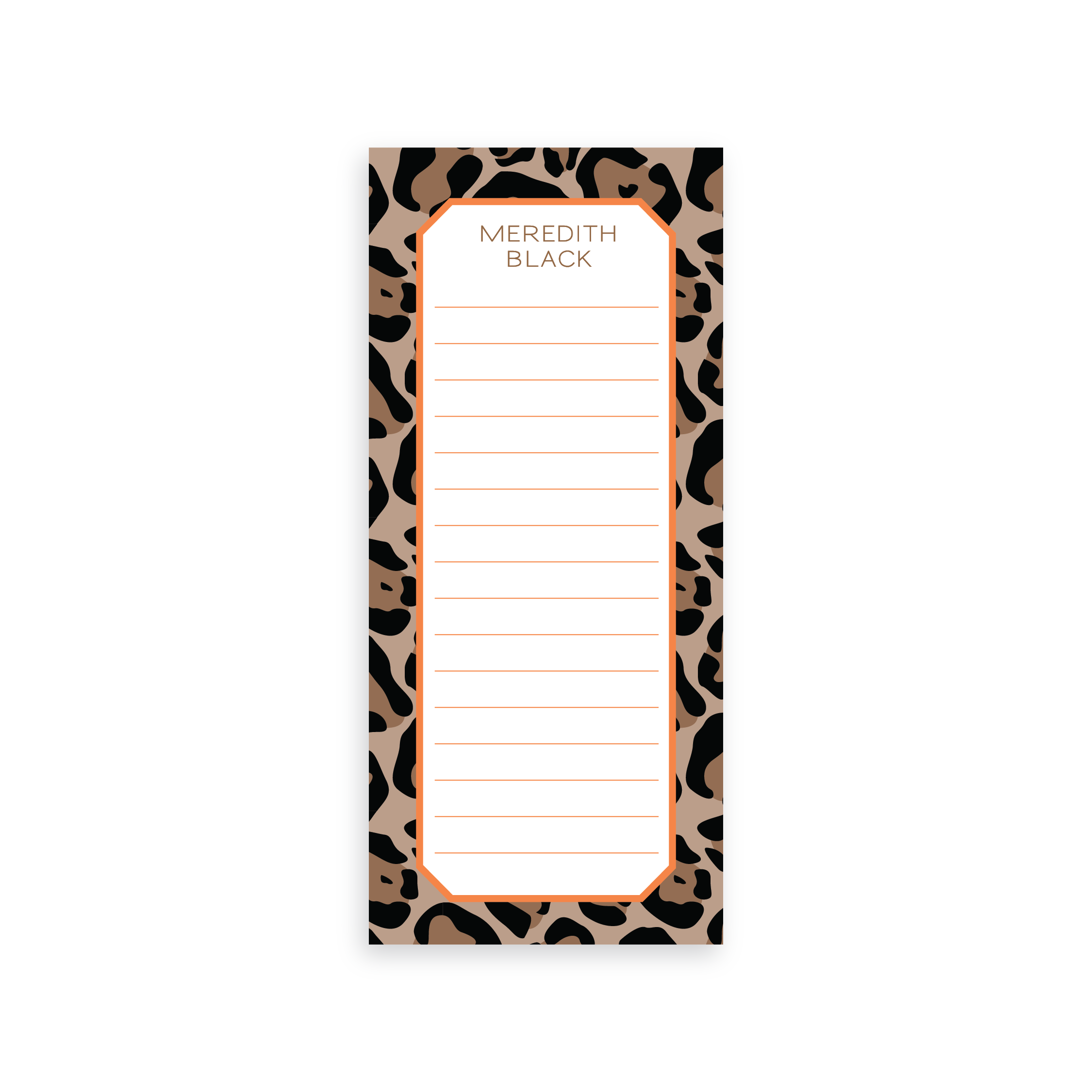 Classic Leopard Skinny Notepad