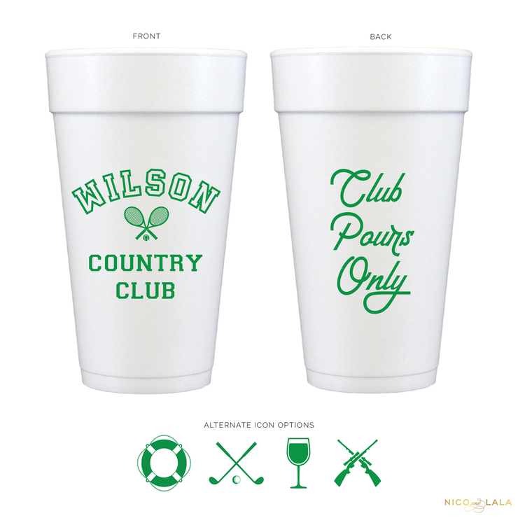 Country Club Foam Cups