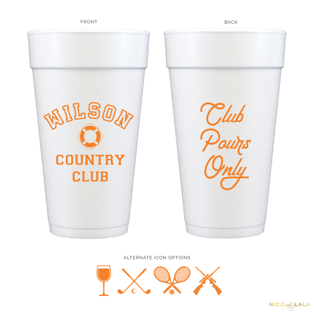 Country Club Foam Cups