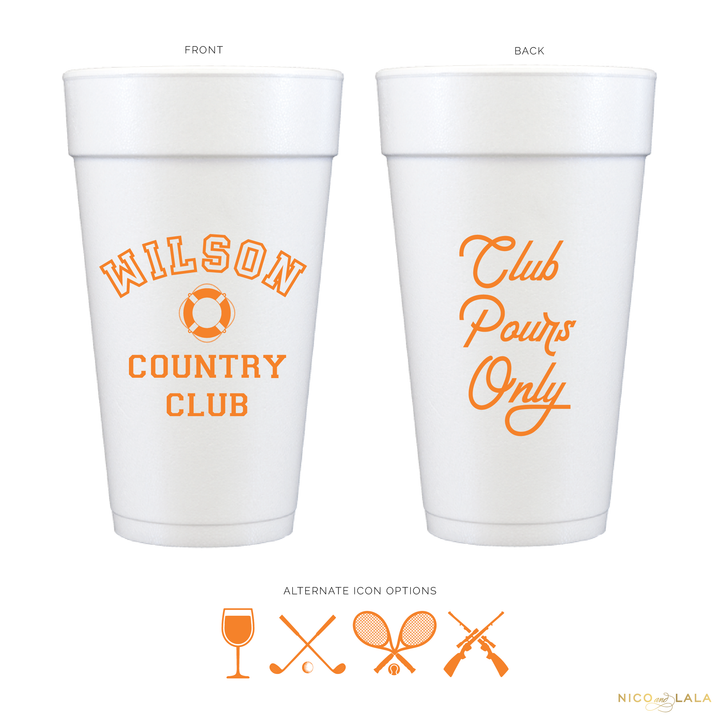 Country Club Foam Cups