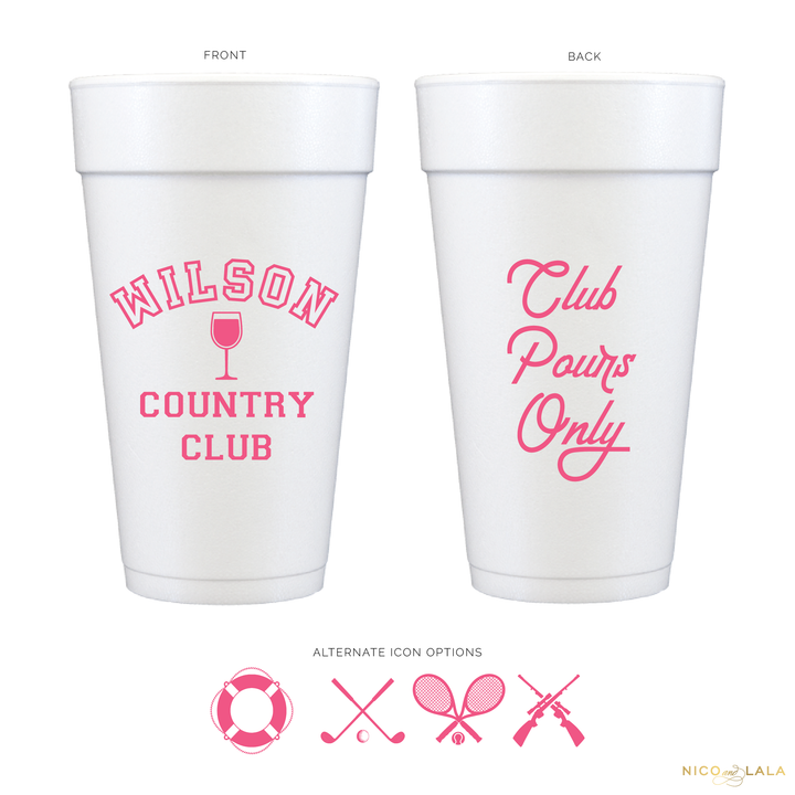 Country Club Foam Cups