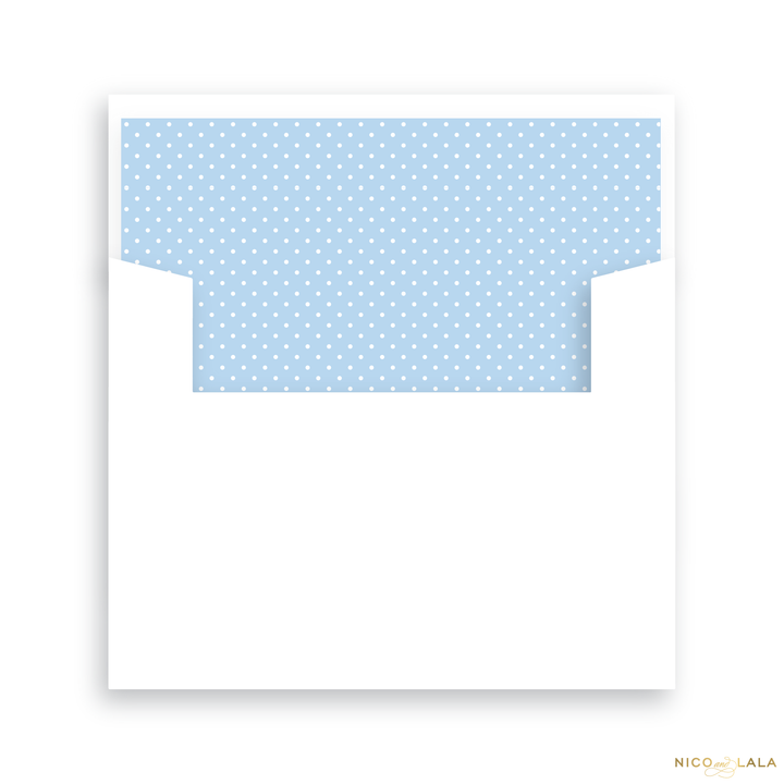 Cross Birth Announcement Lined Envelopes