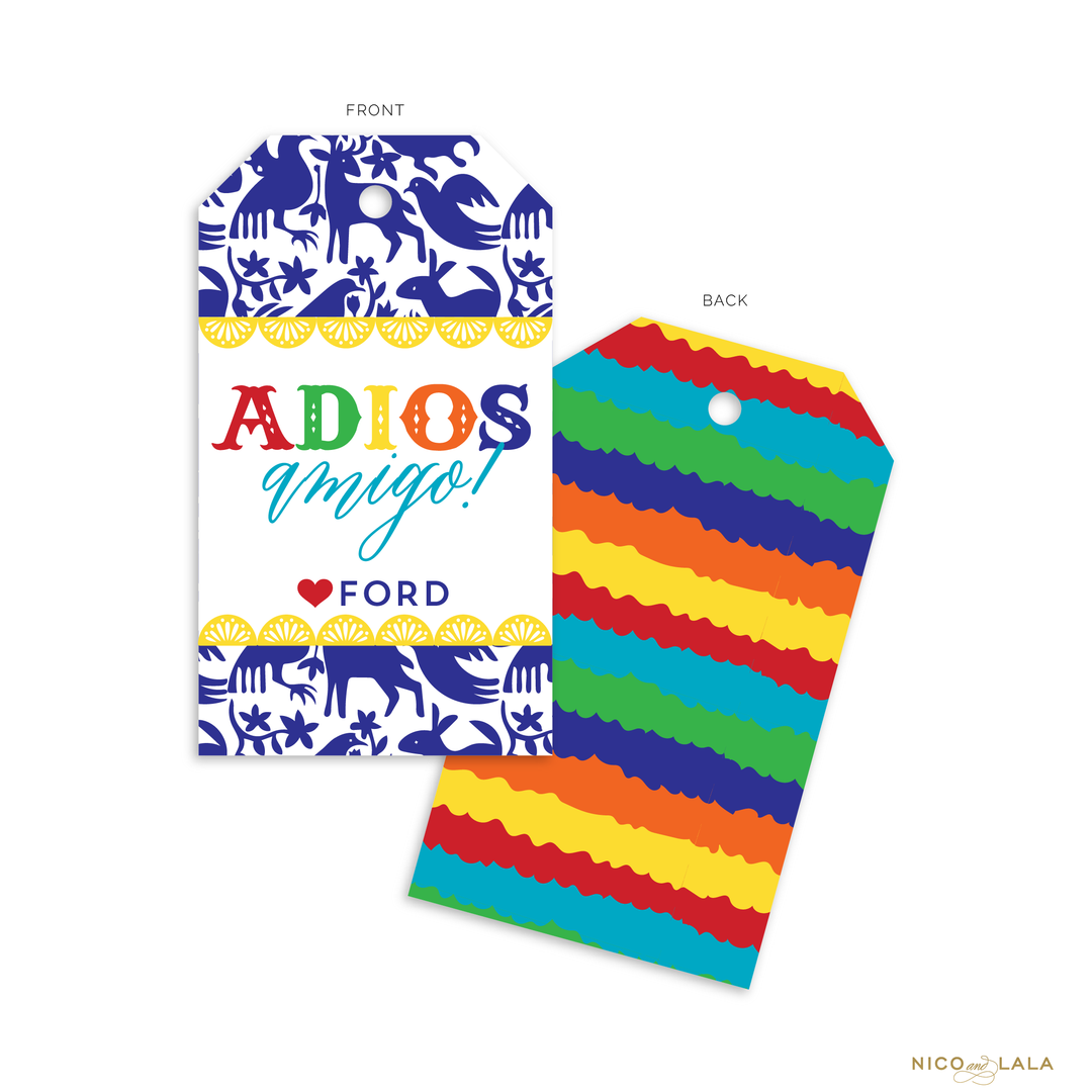 Fiesta Birthday Favor Tags