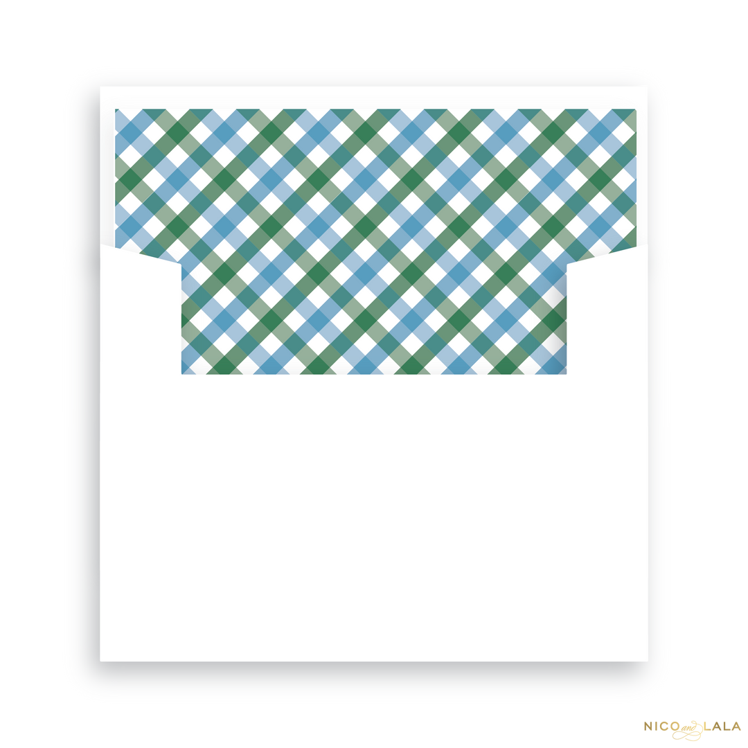 Joy Christmas Card with Rounded Corners, Lined Envelopes