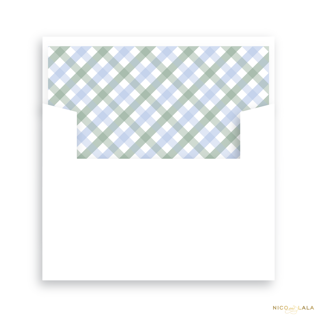 Joy Christmas Card with Rounded Corners, Lined Envelopes