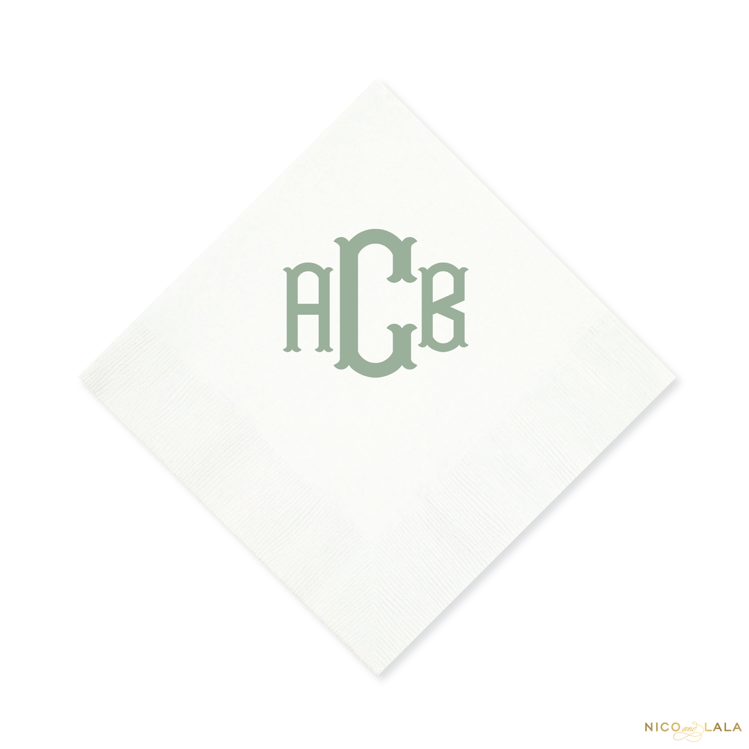 Fishtail Monogram Napkins