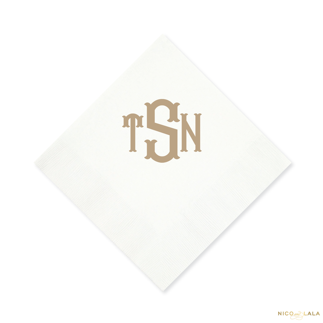 Fishtail Monogram Napkins