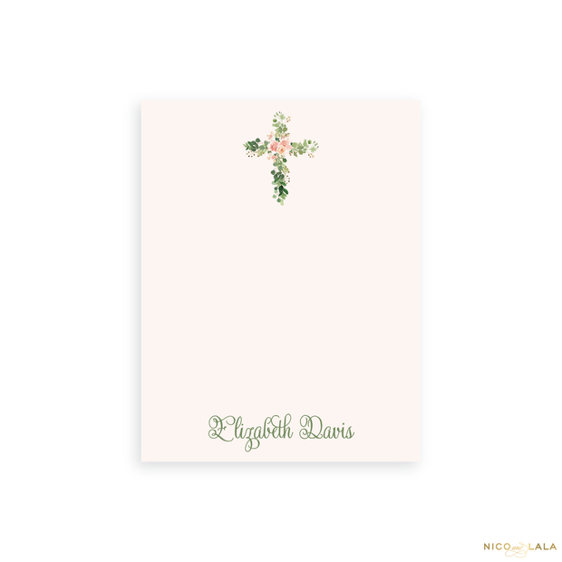Petite Floral Cross Notepad