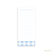 Gingham Skinny Notepad